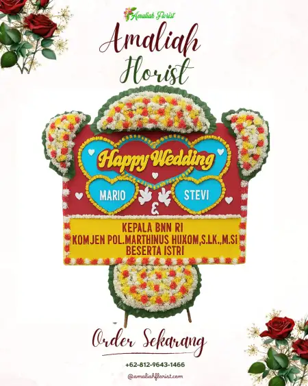 Papan Bunga Pernikahan Banjar Suri